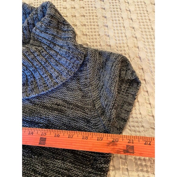 L.E.I. Gray Black Knit Dress Junior Size XL Cowl Neck Stretch Comfortable Chic - Picture 9 of 10